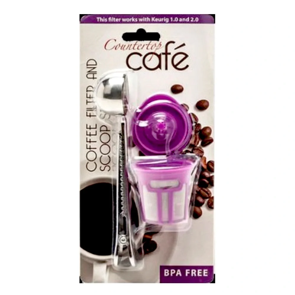 NEW Countertop Café Coffee Filter And Scoop Set